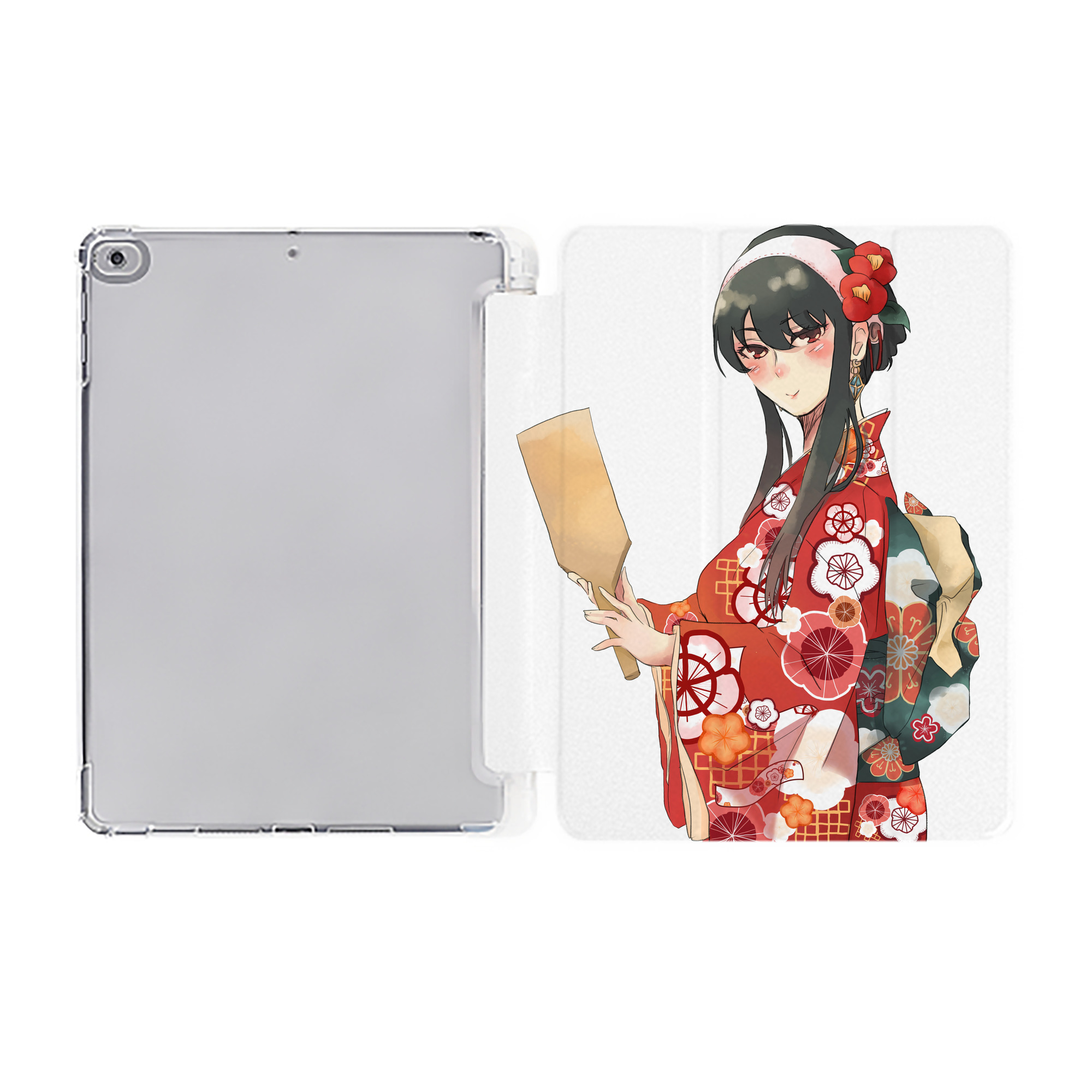 （画像用） SPY×FAMILY间谍家家酒 IPad ケース ペン収納付き 三つ折りスタンド PUレザー×シリコン 対応機種9.5/10.5/10.9インチ